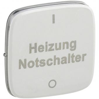 Legrand Valena Allure, Wippe für Ausschalter mit Aufdruck HEIZUNG NOT-AUS (ultraweiß) 