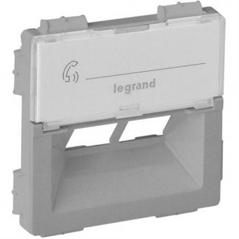 Legrand Valena Life, Abdeckung für Rutenbeck 2xRJ45 (aluminium) 