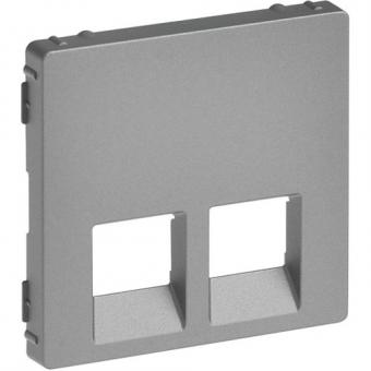 Legrand Valena Life, Abdeckung RJ11/RJ45 2-fach (aluminium) 