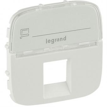 Legrand Valena Allure, Abdeckung RJ11/RJ45 mit Beschriftungsfeld 1-fach (ultraweiß) 