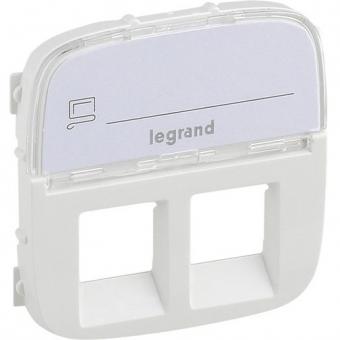 Legrand Valena Allure, Abdeckung RJ11/RJ45 mit Beschriftungsfeld 2-fach (ultraweiß) 