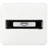 Abdeckung Hotel-Card-Schalter mit Beschriftungsfeld, Creo ultraweiss 