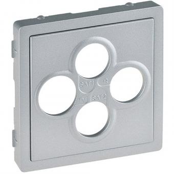 Legrand  Valena Life, Abdeckung für TV-R-SAT-SAT (aluminium) 