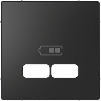 Merten  Zentralplatte für USB Ladestation-Einsatz, System Design, Anthrazit 