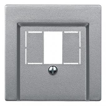 Merten    Zentralplatte für TAE- und Lautsprecherdose, System M (aluminium matt) 