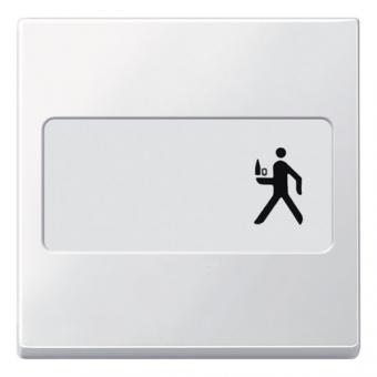 Merten Wippe mit  Schriftfeld, System M (polarweiß matt) 