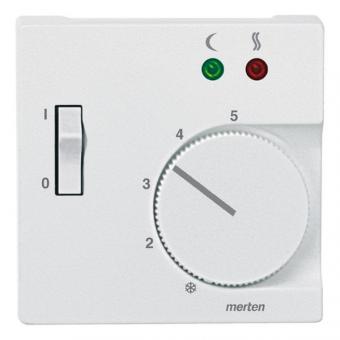 Merten Zentralplatte für Fußbodentemperaturregler, System M (polarweiß matt) 