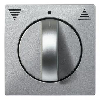 Merten Zentralplatte  für Rollladen-Tast-Rastschalter, System M (aluminium matt) 