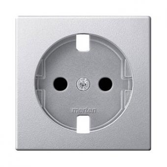 Merten Zentralplatte - Ersatz-Abdeckung für MEG2300-0460, erhöhter Berührungsschutz, System M (aluminium matt) 