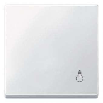 Merten Wippe mit Kennzeichnung Licht, System M (polarweiß matt) 