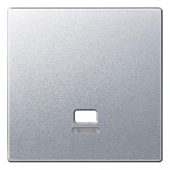 Merten Zentralplatte für Zugschalter mit Kontrollfenster, System M (aluminium matt) 