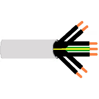 (N)YM(ST)-J 7x1,5 - Abgeschirmte Mantelleitung - Meterware 