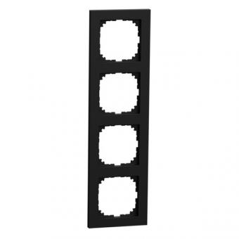 MERTEN M-Pure-Rahmen  4-fach, schwarz matt 