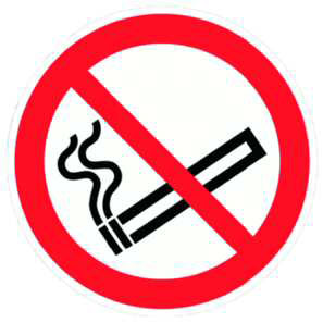 Verbotszeichen Rauchen Verboten, 1 Aufkleber 