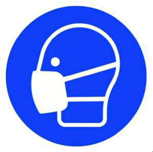 Gebotszeichen Maske, blau, 1 Aufkleber 