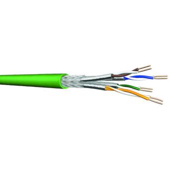 PROTEC.net Datenkabel Cat.7, S/FTP (1000 MHz), 4x2xAWG23, grün, Meterware 