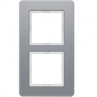 Berker Abdeckrahmen Q.7, 2-fach (aluminium gestrahlt) 