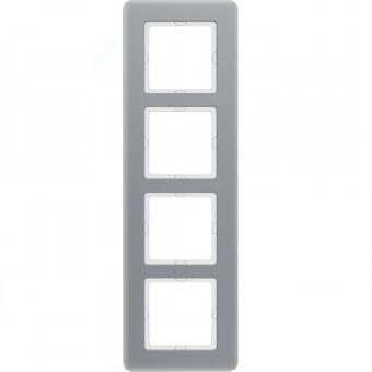 Berker Abdeckrahmen Q.7, 4-fach (aluminium gestrahlt) 