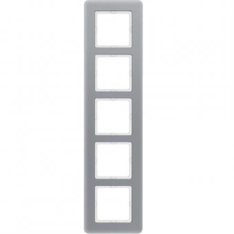 Berker Abdeckrahmen Q.7, 5-fach (aluminium gestrahlt) 