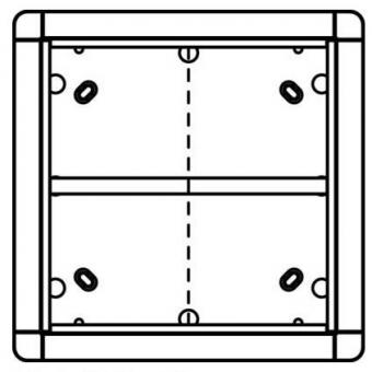Portier Aufputz Rahmen 4 Modulplätze, quadratisch (silber) 