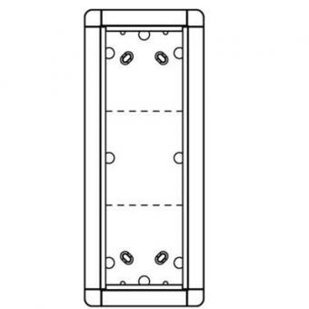 Portier Aufputz Rahmen 3 Modulplätze (silber) 
