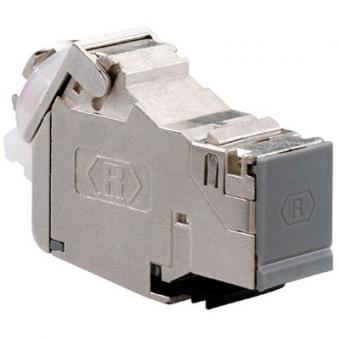 Rutenbeck UM-Cat.6A iso A - RJ45-Buchse, Cat.6A iso Universalmodul, geschirmt mit Staubschutz 