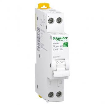Schneider FI/LS-Schalter Resi9, 1P+N, 1TE, 6kA, 16A, B-Charakteristik, 30mA, Typ A 