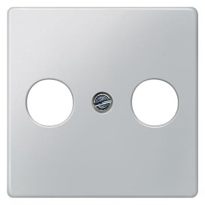 Siemens Delta Line Abdeckung für Antennensteckdose 2-Loch (aluminiummetallic) 
