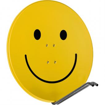 TechniSat SATMAN 850 PLUS - 85cm Alu-Spiegel, gelb mit Smiley 