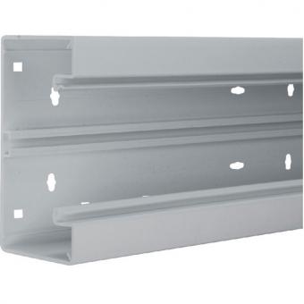 tehalit Brüstungskanal-Unterteil frontrastend/C-Profil Geräteeinbau, PVC, BR 65x130mm, Länge 2m, lichtgrau 