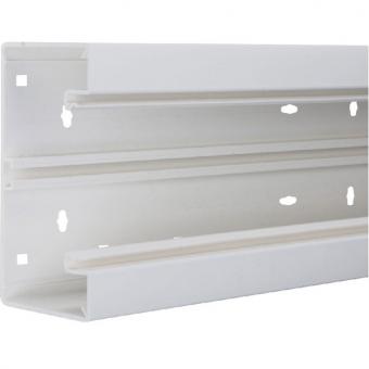 tehalit Brüstungskanal-Unterteil frontrastend/C-Profil Geräteeinbau, PVC, BR 65x130mm, Länge 2m, verkehrsweiß 