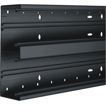tehalit Brüstungskanal-Unterteil frontrastend/C-Profil Geräteeinbau, PVC, BR 65x210mm, Länge 2m, graphitschwarz 
