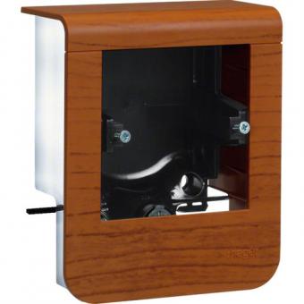 tehalit Geräteträger universal design für UP-Geräte mit Rahmen SL 20x55mm, Dekor Kirsche 