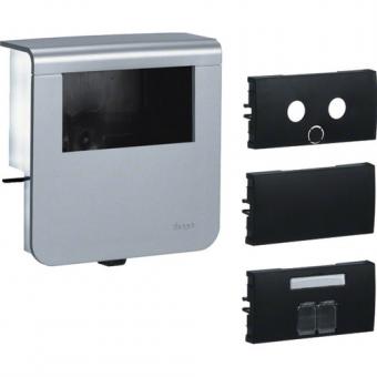 tehalit Geräteträger leer für Tragsteggeräte zu SL 20x80mm,  Dekor Aluminium 