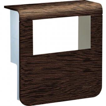 tehalit Geräteträger-Oberteil mit seitlichen Spiegelflächen SL 20x80mm, Dekor Sucupira 