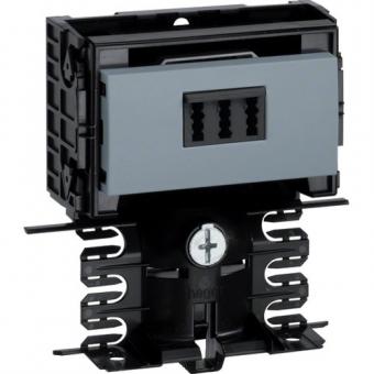 tehalit Geräteträger-Technikteil Telefonanschluss TAE 3x6 NFN SL 20x80mm, Dekor Aluminium 