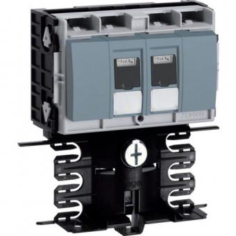 tehalit Geräteträger-Technikteil Datenanschluss 2xCat.6A zu SL 20x80mm, Dekor Aluminium 