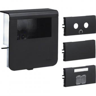 tehalit Geräteträger leer für Tragsteggeräte zu SL 20x80mm, graphitschwarz 