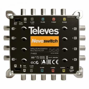 Televes NevoSwitch 5 in 8 - Multischalter 5/8, receivergespeist 