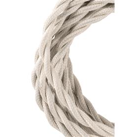Bailey Textilkabel 2x0,75mm²,gedreht, beige, 3m 