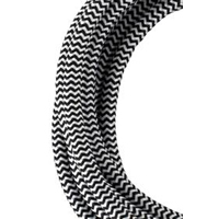 Bailey Textilkabel 2x0,75mm², schwarz/weiß, 3m 