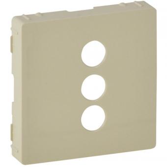 Legrand Valena Life, Abdeckung für RCA 3-fach Einsatz (mandelweiß) 