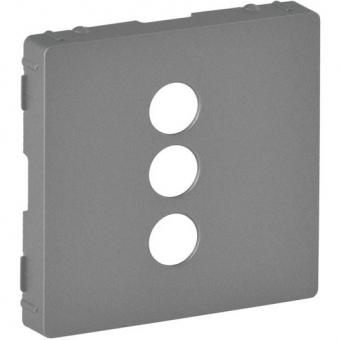 Legrand Valena Life, Abdeckung für RCA 3-fach Einsatz (aluminium) 