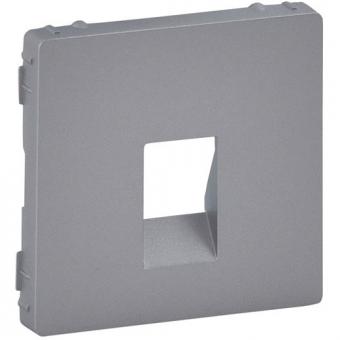Legrand Valena Life, Abdeckung für Lautsprecherdose mit Federklemmen (aluminium) 