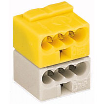 Wago Steckverbinder für EIB-Anwendungen, 2 x 4-fach, lichtgrau/gelb, 50 St. 