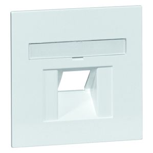 Peha Aura - Abdeckung UAE-Steckdose, anthrazit, 1 Terminal, Beschriftungsfeld 