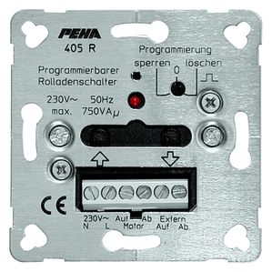 Peha D 405 R O.A. - Rollladenschalter UP programmierbar, rot/grün LED 
