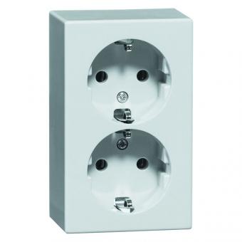 Peha - Steckdose SCHUKO 2fach, reinweiß 