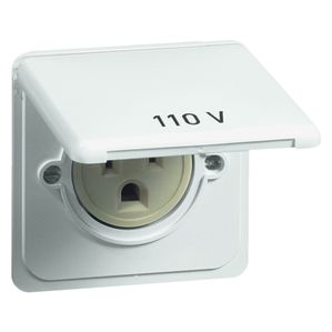 Peha - US NEMA-Steckdose, weiß 5-15 R, 15 A 125 V, Klappdeckel 