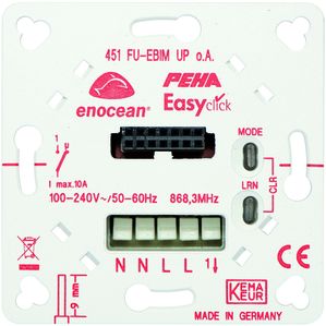 Peha - EnOcean Easyclickpro Empfänger mit Tragplatte, UP,1 Kanal,  m. Energiemessu 